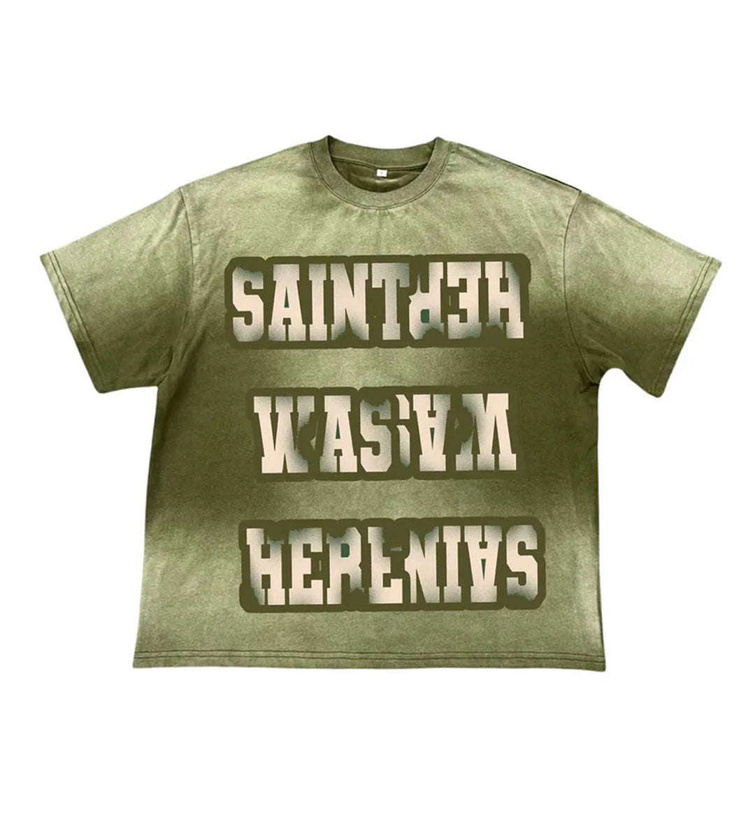 SAINT VANITY SAINT WAS HERE TEE GREEN