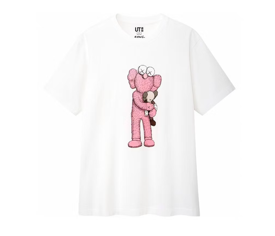 KAWS x Uniqlo Pink BFF Tee White