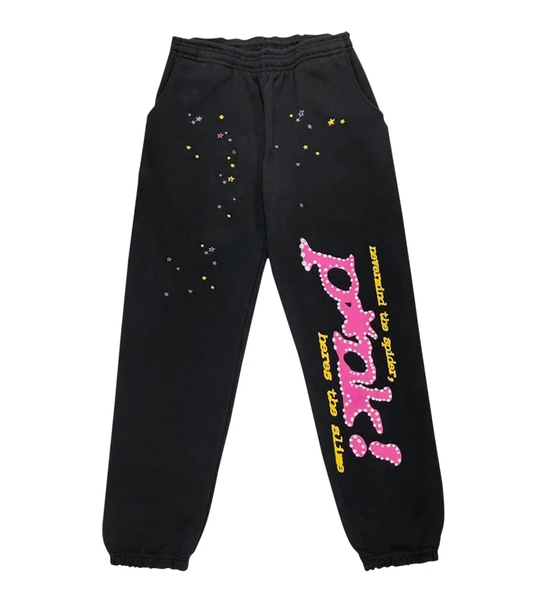 SP5DER P*NK SWEATPANTS BLACK