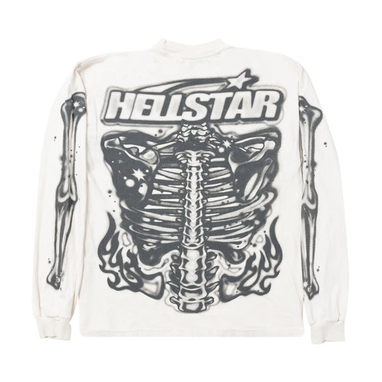 Hellstar Airbrush Bones Long-Sleeve White