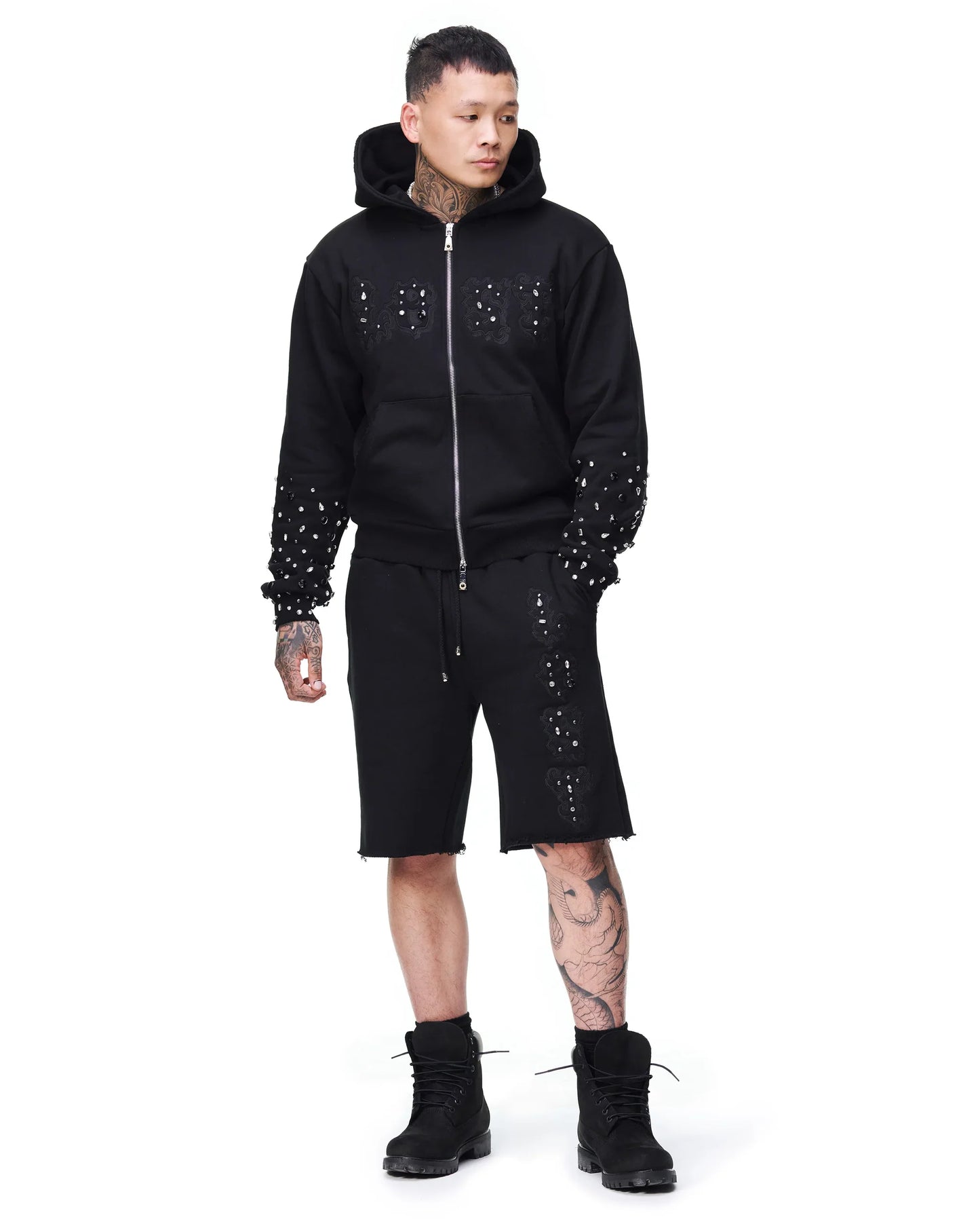 LOST INTRICACY BLACKOUT PATCH ZIP-UP – ReservedHollywood LOST INTRICACY BLACKOUT PATCH ZIP-UP – ReservedHollywood