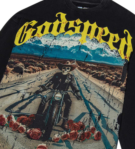 Godspeed Long Lonely Road L/S Thermal Washed Black