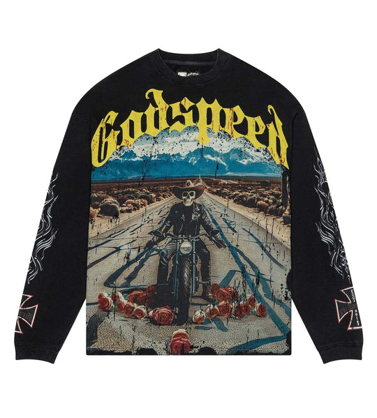 Godspeed Long Lonely Road L/S Thermal Washed Black