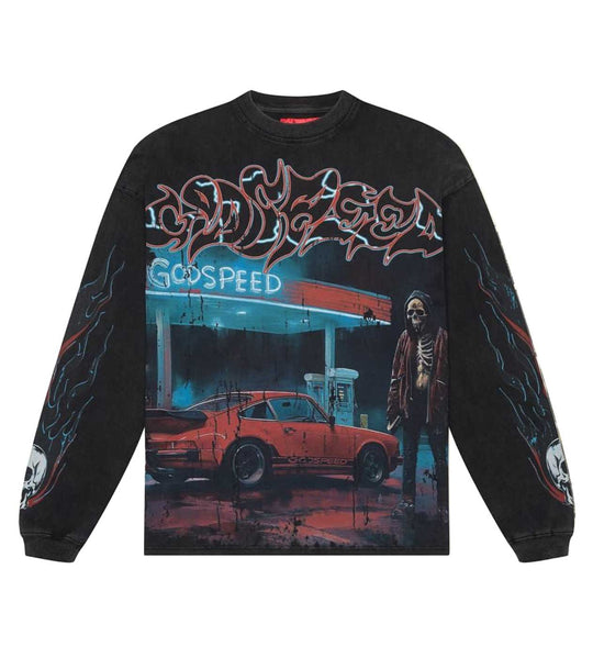 GODSPEED Pitstop L/S Thermal Washed Black