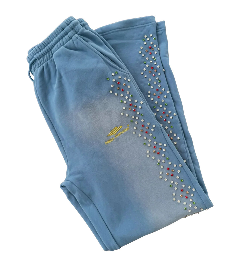 HMDD CRYSTAL SWEATPANTS POWDER BLUE