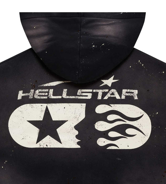 Hellstar Studios Zip Up Hoodie Black