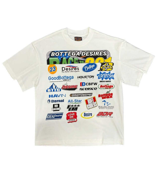 BOTTEGA DESIRES RACE TEE WHITE