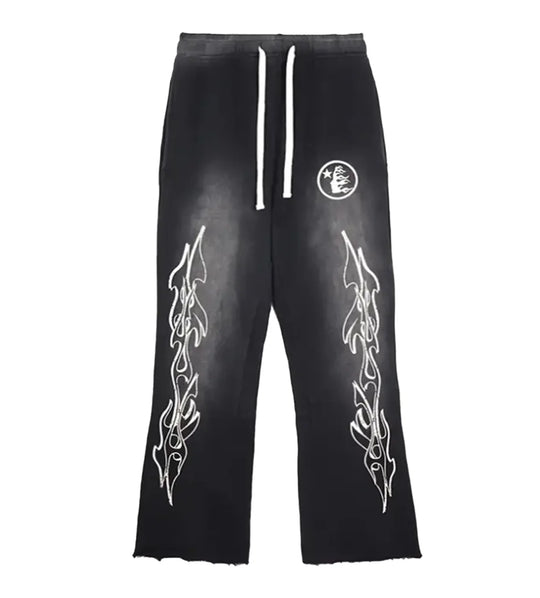 HELLSTAR STUDIOS FLARE SWEATPANTS BLACK