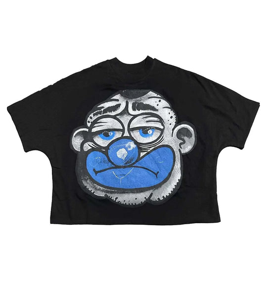 BILLIONAIRE STUDIOS BLOO FROWN BLACK TEE