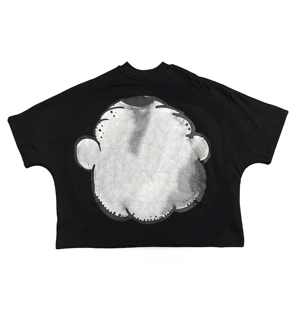 BILLIONAIRE STUDIOS BLOO FROWN BLACK TEE