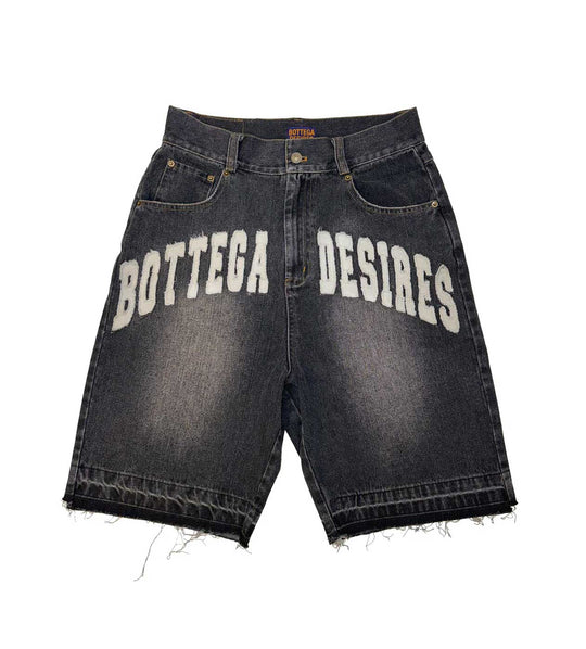 BOTTEGA DESIRES DENIM SHORTS BLACK