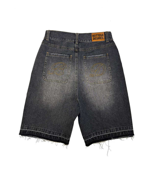 BOTTEGA DESIRES DENIM SHORTS BLACK