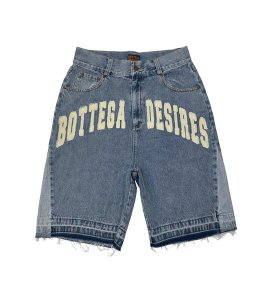 BOTTEGA DESIRES DENIM SHORTS BLUE