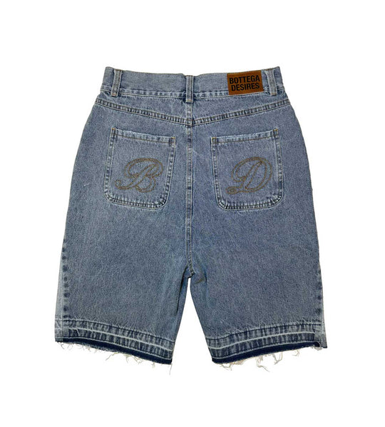 BOTTEGA DESIRES DENIM SHORTS BLUE