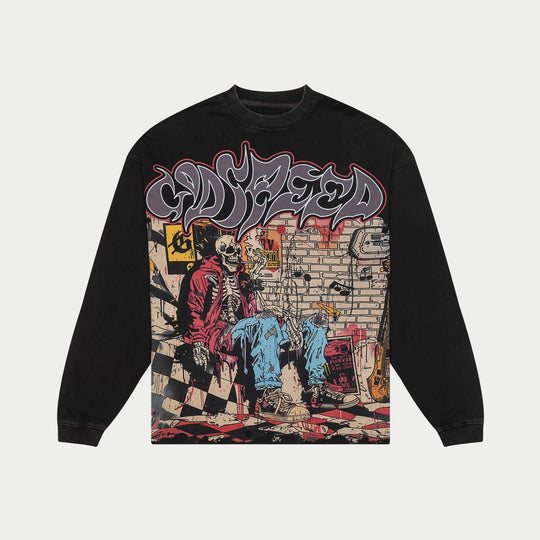 GODSPEED STONER L/S (BLACK WASH)