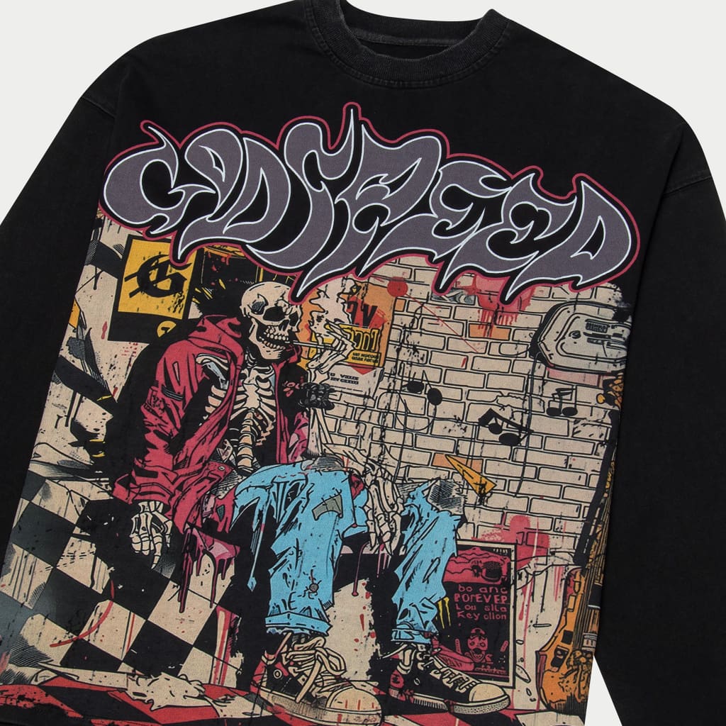 GODSPEED STONER L/S (BLACK WASH)