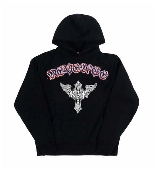 REVENGE SKELETON ANGEL HOODIE BLACK