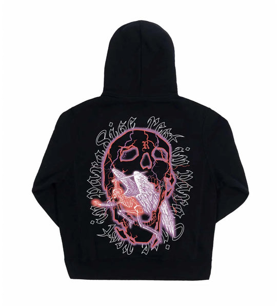 REVENGE SKELETON ANGEL HOODIE BLACK