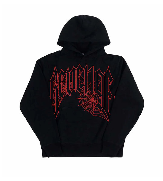 REVENGE WEB CROSS BLACK HOODIE