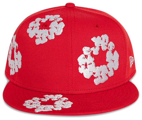 DENIM TEARS NEW ERA HAT COTTON WREATH RED