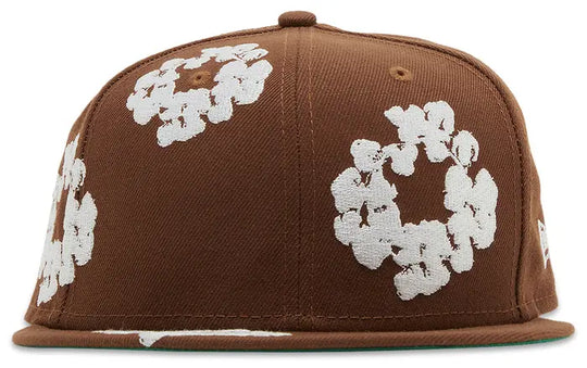 DENIM TEARS NEW ERA HAT COTTON WREATH BROWN