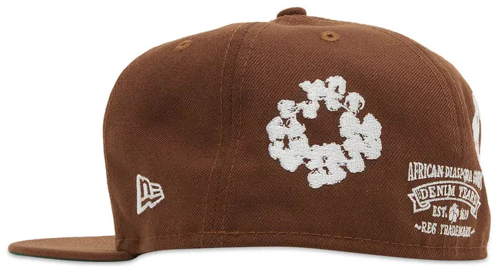 DENIM TEARS NEW ERA HAT COTTON WREATH BROWN