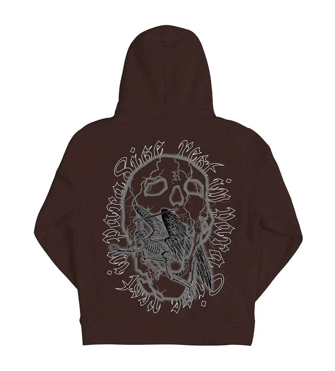 REVENGE SKELETON ANGEL HOODIE BROWN