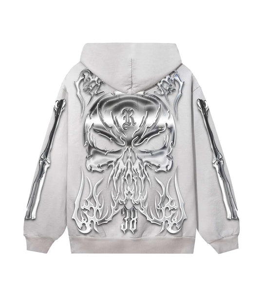 REVENGE CHROMED OUT HOODIE CEMENT