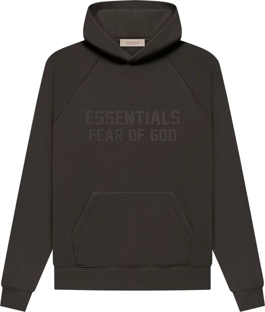 ESSENTIALS OFF BLACK HOODIE