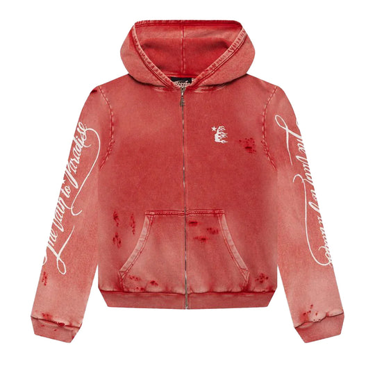 Hellstar Path to Paradise Zip Up Vintage Red