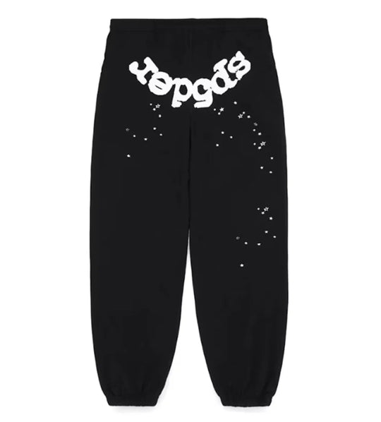 SP5DER OG WEB BLACK SWEATPANTS