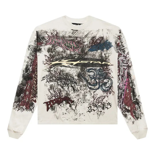 Hellstar Graffiti Long-Sleeve White