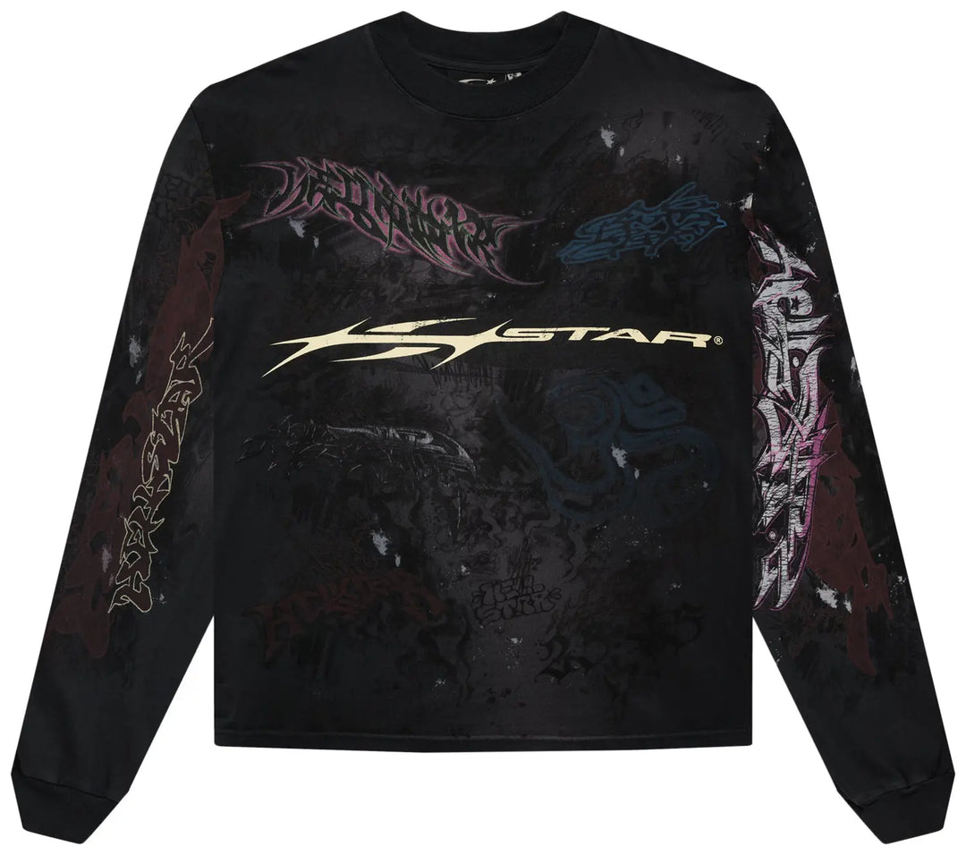 Hellstar Graffiti Long-Sleeve Black