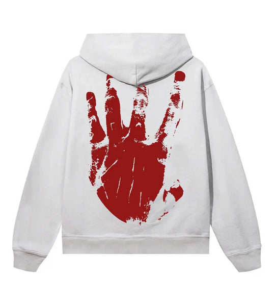 Revenge X Kill Outline Hoodie Cement/Red