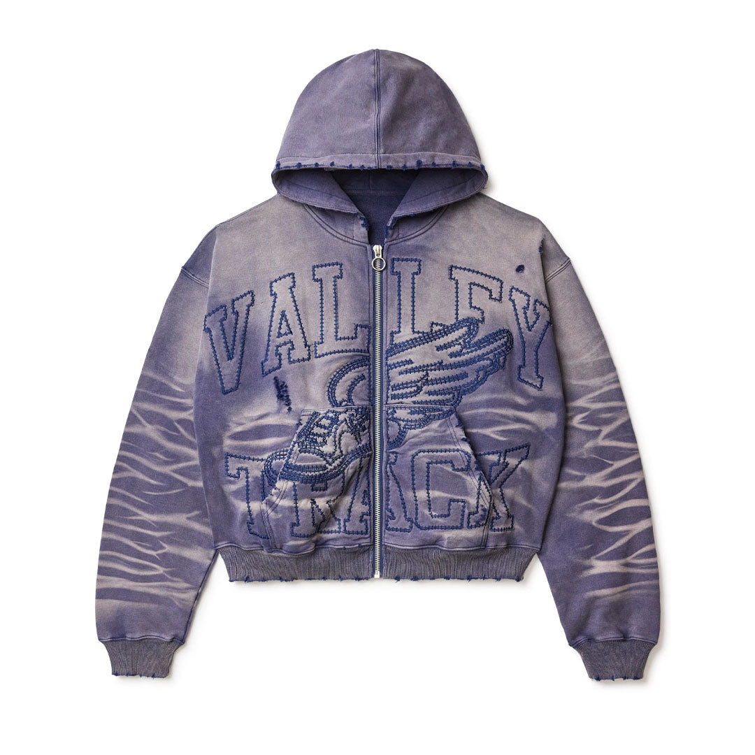 Vale Typhoon Garden Zip Up Hoodie Purple