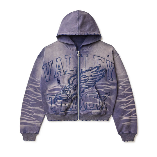 Vale Typhoon Garden Zip Up Hoodie Purple