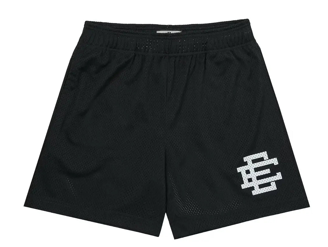 Eric Emanuel Black Shorts White Logo