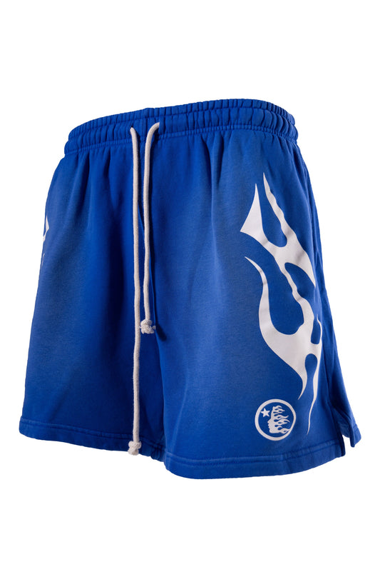 HELLSTAR FLAME SHORTS BLUE