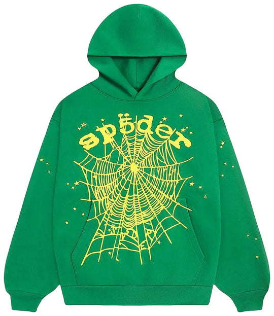 Sp5der Star OG Web V2 Hoodie Slime Green