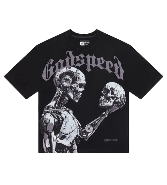 GODSPEED MANKIND VS AI TEE BLACK/GREY