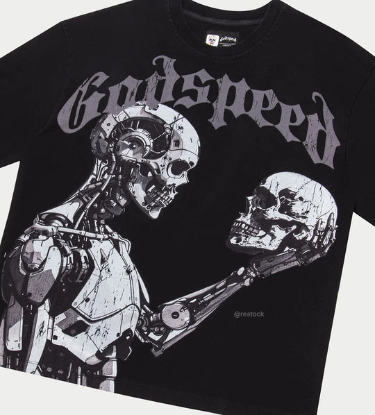 GODSPEED MANKIND VS AI TEE BLACK/GREY