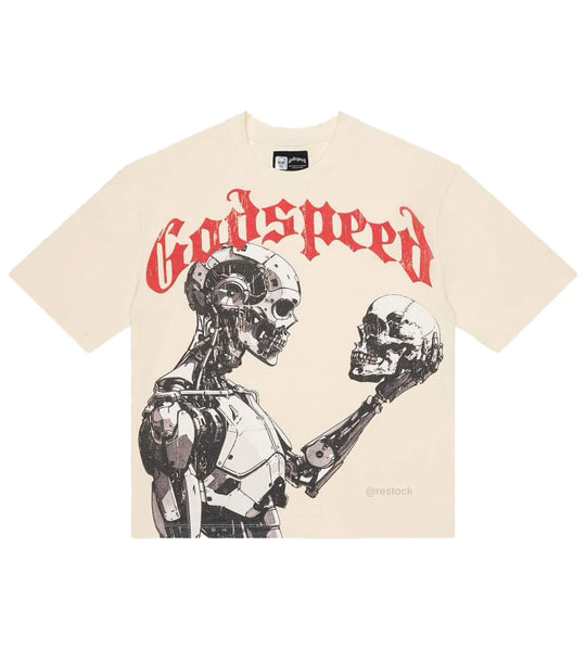 GODSPEED MANKIND VS AI 3 TEE BONE/RED