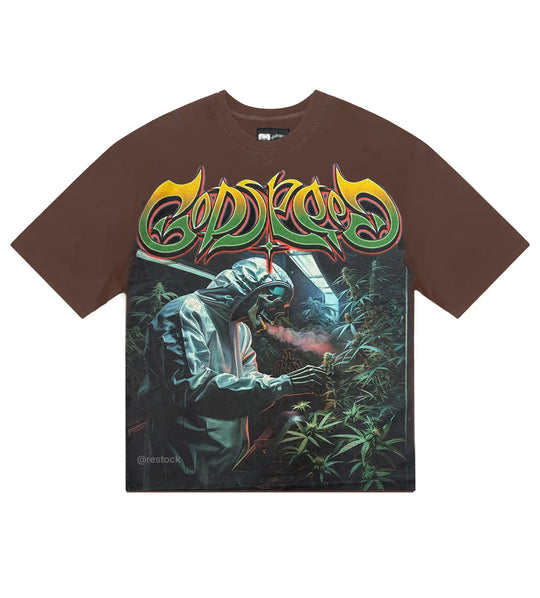 GODSPEED INDOOR GRABBA TEE BROWN