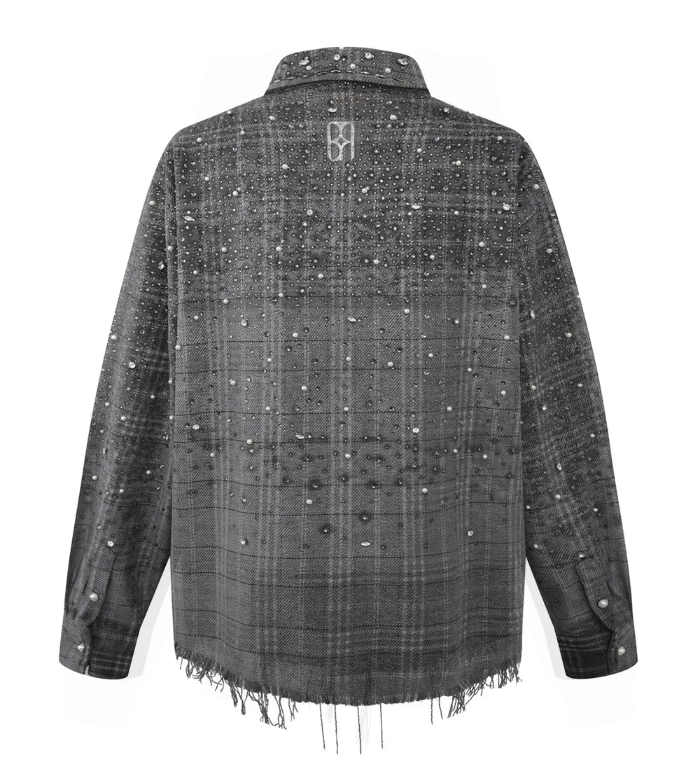BIRTH OF ROYAL CHILD 20K DIAMOND PEARL FLANNEL SHIRT GREY