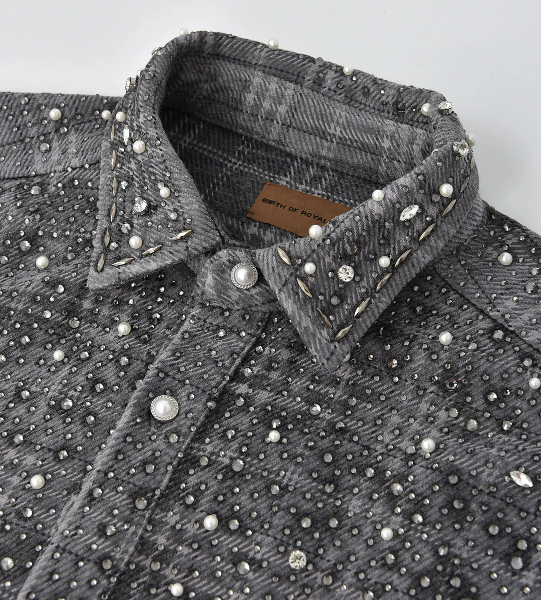 BIRTH OF ROYAL CHILD 20K DIAMOND PEARL FLANNEL SHIRT GREY