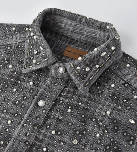BIRTH OF ROYAL CHILD 20K DIAMOND PEARL FLANNEL SHIRT GREY