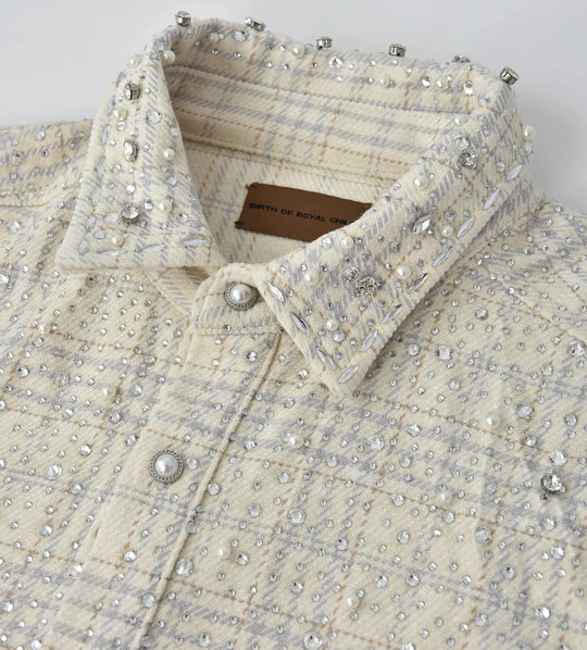 BIRTH OF ROYAL CHILD 20K DIAMOND PEARL FLANNEL SHIRT BEIGE