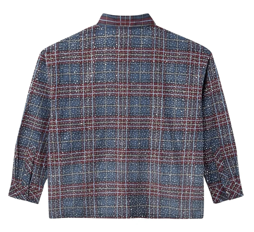 HAPPY MEMORIES DON'T DIE HMDD DISCO FLANNEL NAVY/RED