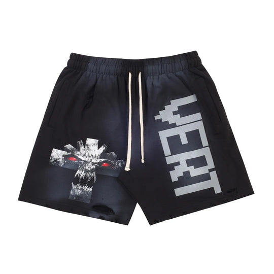Vertabrae Vonster Cross Sweatshorts Black
