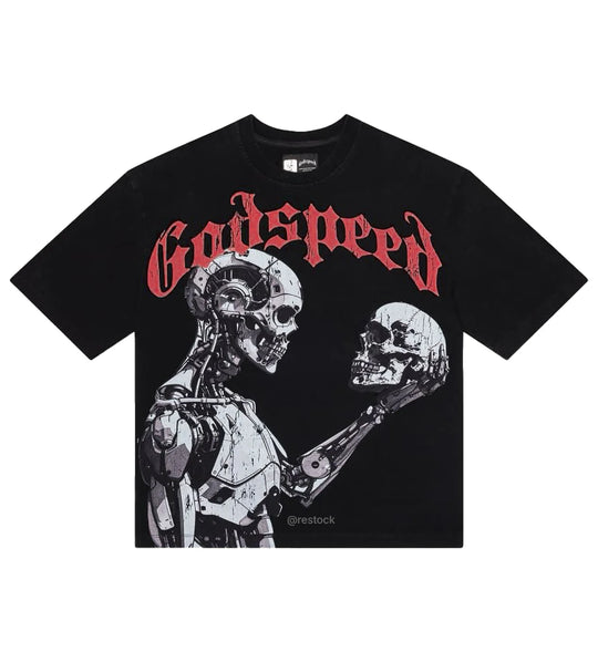 GODSPEED MANKIND VS AI 3 TEE BLACK/RED